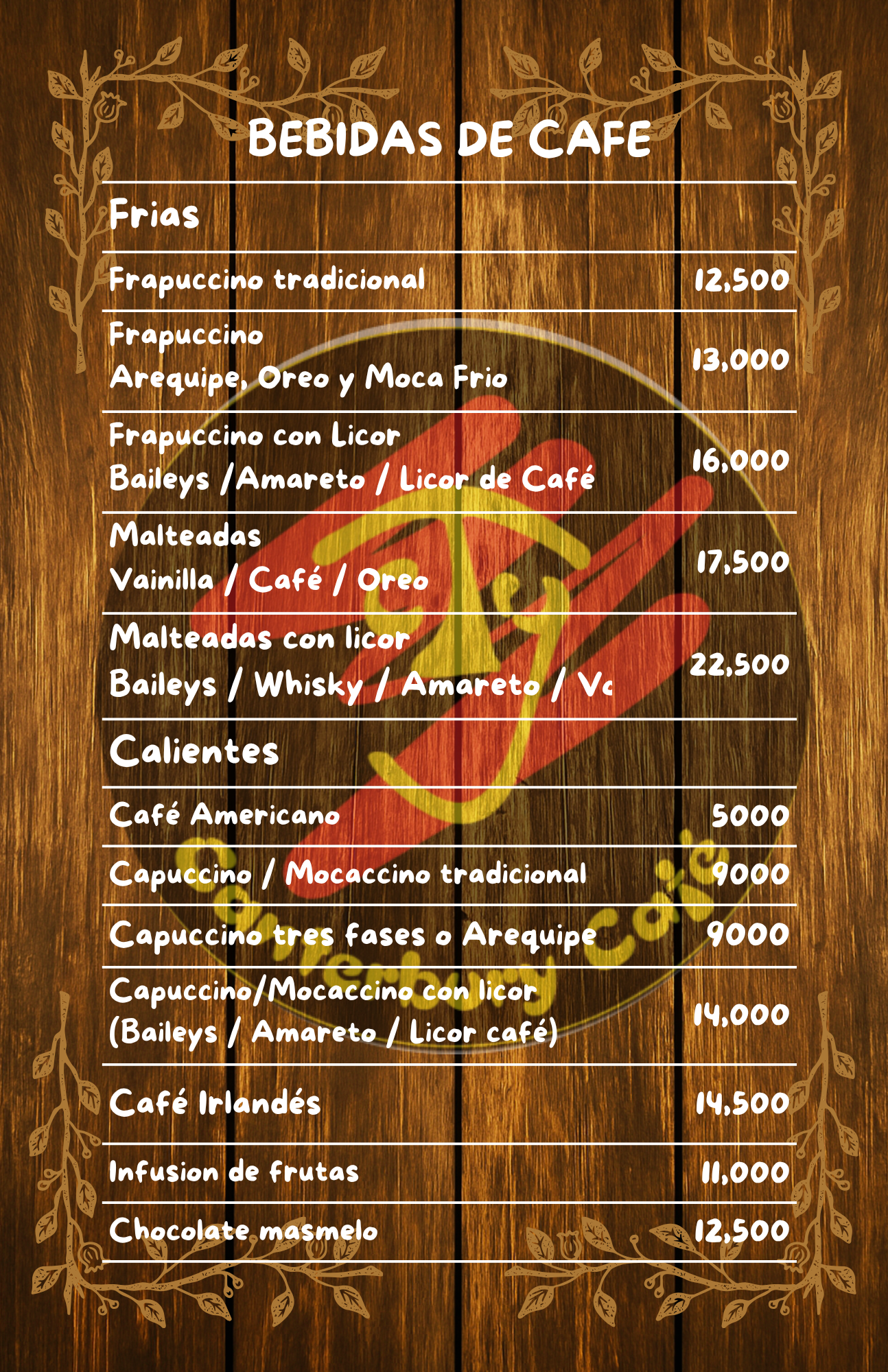 BEBIDAS DE CAFE